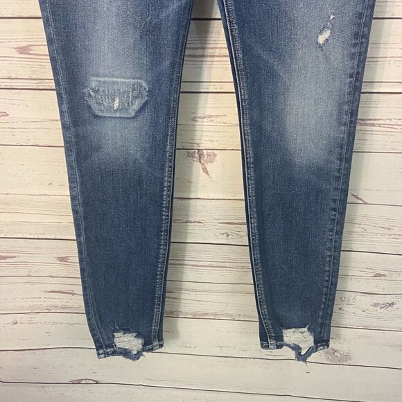 Silver Jeans 'Sam' Women's Size 25 (26 x 28) Straight leg Low Rise Distressed - Picture 2 of 13